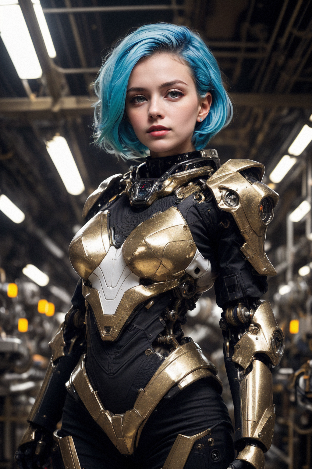 00995-1650465319-cgmech, beautiful eyes, upper body, underboob, portrait, robot,white orange armor, shimmering blue hair, neon light, 8K, RAW, be.png